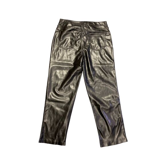 Joie Limited Edition Women's Faux Leather Straight Leg Pant - Black - Picture 2 of 2